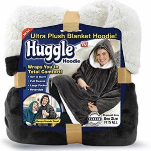 Huggle Hoodie, Ultra Plush Hooded Blanket Robe